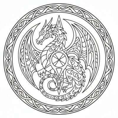 dragon livre de coloriage pour adultes