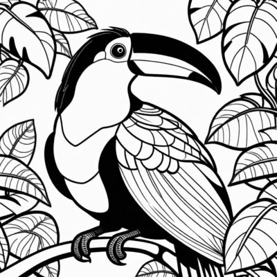 coloriage de toucan