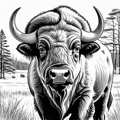 coloriage « Bison »