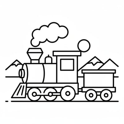 Locomotive à colorier