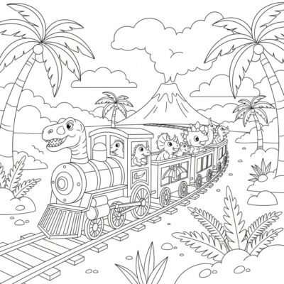 Nom du coloriage Dinotrain