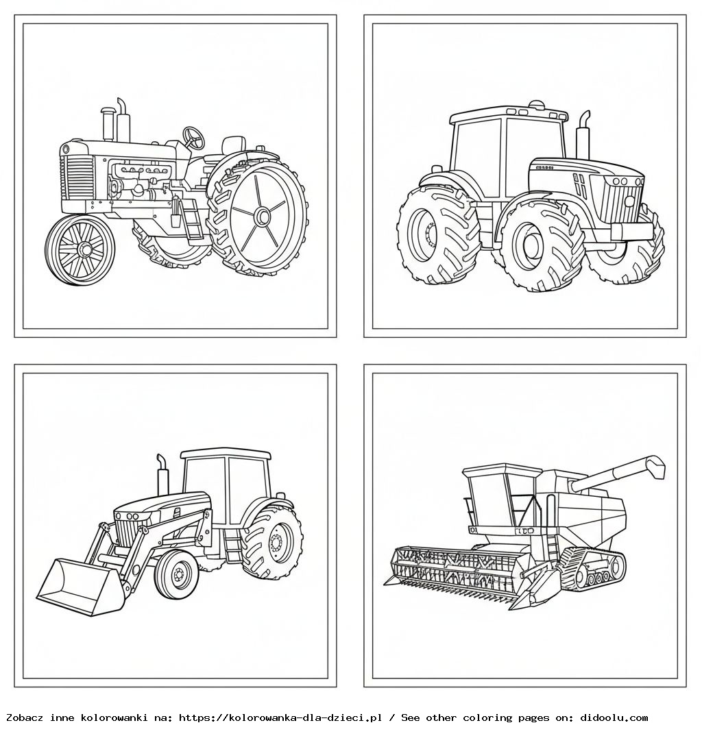 coloriage à imprimer – tracteurs John Deere