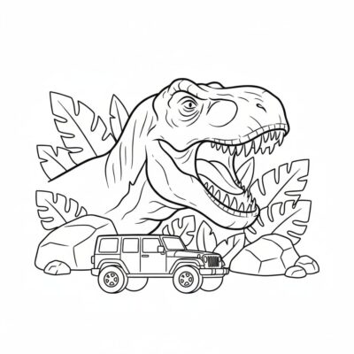 Nom du coloriage Jurassic World à imprimer