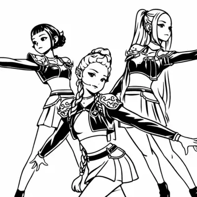 coloriage Chasseuses de démons K-pop de Rumi