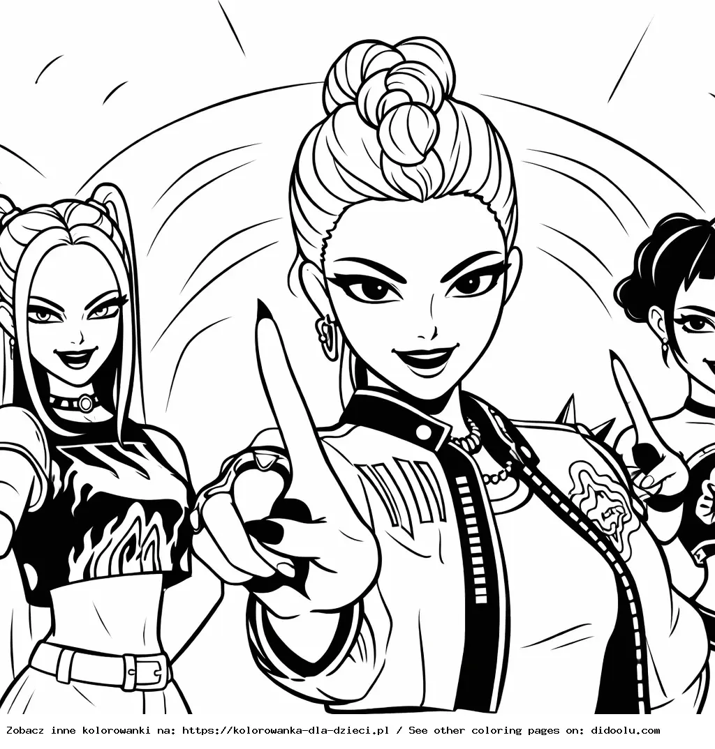 KPop Demon Hunters – Coloriage à imprimer pour filles